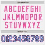 Personalized Two Tone Bomber Varsity Jacket - White Light Blue Black Pink Full-Snap Personalized White Light Blue Black-Pink