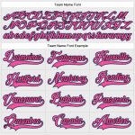 Custom Name and Number Hockey Jersey in White Light Blue Black Pink - Personalized Lace Neck Team Uniform Personalized White