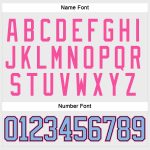 Custom Name and Number Hockey Jersey in White Light Blue Black Pink - Personalized Lace Neck Team Uniform Personalized White