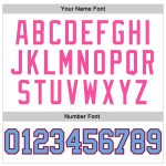 Custom Team Name and Number Performance T-Shirt - Long Sleeve in White, Light Blue, Black, Pink Personalized White Light