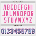 Custom Unisex Softball Jersey - White Light Blue Black-Pink, Two-Button Design, Personalized Comfort Fit Personalized White