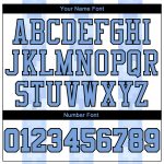 Custom Basketball Jersey with Personalized Name and Number, White Blue Black Round Neck Sublimation Suit Personalized White