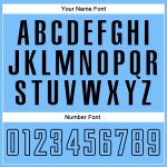 Custom Soccer Uniform Jersey with Personalized Name and Number - White Light Blue-Black Sublimation Split Design Personalized