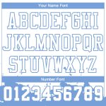 Custom Name and Number Basketball Jersey for Team, Personalized Round Neck Sublimation Suit in White and Light Blue Color Splash