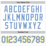 Custom Basketball Jersey - Personalized Light Blue Gold Throwback with Name and Number Personalized White Light Blue-Gold