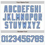 Customizable 3D Pattern Baseball Jersey - White Light Blue Navy Abstract Splash with Personalized Name & Number Personalized