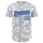Custom Name and Number Baseball Jersey - Personalized 3D Light Blue Navy Curve Lines Design Personalized White Light Blue-Navy