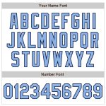 Custom Name and Number Baseball Jersey - Personalized 3D Light Blue Navy Curve Lines Design Personalized White Light Blue-Navy