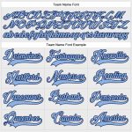 Custom Team Jersey with Personalized Name and Number - White Light Blue Navy Hockey Lace Neck Personalized White Light Blue-Navy