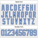 Custom Team Jersey with Personalized Name and Number - White Light Blue Navy Hockey Lace Neck Personalized White Light Blue-Navy