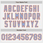 Custom Light Blue Orange Pinstripe Baseball Jersey - Personalized Name & Number - Authentic Team Apparel Personalized White