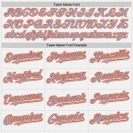 Custom Light Blue Orange Pinstripe Baseball Jersey - Personalized Name & Number - Authentic Team Apparel Personalized White