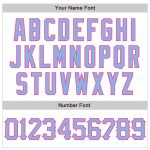 Customizable Abstract Splash Baseball Jersey - White Light Blue-Pink 3D Pattern Design, Personalized with Name and Number