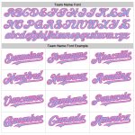 Customizable Abstract Splash Baseball Jersey - White Light Blue-Pink 3D Pattern Design, Personalized with Name and Number