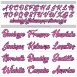 Custom Name and Number Authentic American Flag Baseball Jersey - Personalized White Light Blue-Pink Fashion Jersey Personalized