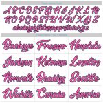 Custom American Flag Softball Jersey with Personalized Name & Number - White Light Blue-Pink Design Personalized White Light