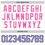 Customizable Authentic White Light Blue-Pink Baseball Jersey with Team Name and Number - Sleeveless Design Personalized White