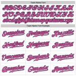 Customizable Authentic White Light Blue-Pink Baseball Jersey with Team Name and Number - Sleeveless Design Personalized White