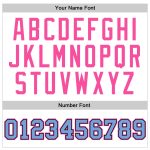 Personalized Authentic Throwback Basketball Jersey in White Light Blue-Pink Personalized White Light Blue-Pink Authentic