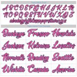 Custom Name Number Authentic Baseball Jersey Shirt Personalized White Light Blue Pink Rib-Knit Throwback Personalized White