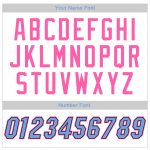 Custom Name Number Authentic Baseball Jersey Shirt Personalized White Light Blue Pink Rib-Knit Throwback Personalized White