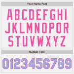 Custom Two Tone Baseball Jersey - Personalized White Light Blue-Pink with Team Name & Number Personalized White Light Blue-Pink