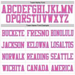Customizable Football Jersey with Mesh Design - White Light Blue-Pink, Personalized Name and Number Personalized White Light