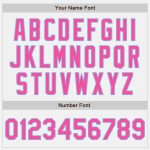 Custom Personalized Pink-Light Blue Pinstripe Baseball Jersey with Name and Number - Authentic Team Apparel Personalized