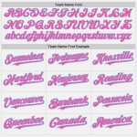Custom Personalized Pink-Light Blue Pinstripe Baseball Jersey with Name and Number - Authentic Team Apparel Personalized