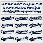 Custom Authentic Baseball Jersey with Personalized Name and Number - White Light Blue Pinstripe Design Personalized White