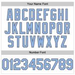 Custom Name and Number Personalized Gray White Light Blue Pinstripe Sleeveless Baseball Jersey for Team Personalized White