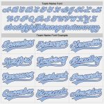 Personalized Light Blue Navy Pinstripe Baseball Jersey Authentic Design Personalized White Light Blue Pinstripe Light Blue-Navy