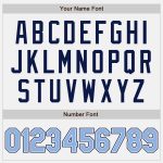 Personalized Light Blue Navy Pinstripe Baseball Jersey Authentic Design Personalized White Light Blue Pinstripe Light Blue-Navy