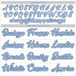 Custom Light Blue-Navy Baseball Jersey with Personalized Name and Number | Authentic White Pinstripe Design Personalized