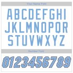 Custom Light Blue-Navy Baseball Jersey with Personalized Name and Number | Authentic White Pinstripe Design Personalized