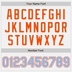 Custom Light Blue-Orange Pinstripe Baseball Jersey with Personalized Name & Number - Authentic Team Gear Personalized White