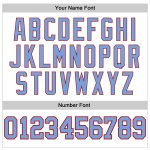 Custom Personalized Basketball Jersey with Light Blue Pinstripe Design - Authentic Team Name and Number Personalized White