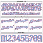Custom Name Number Personalized Authentic Basketball Shorts Red Light Blue Pinstripe Personalized White Light Blue Pinstripe