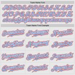 Custom Light Blue-Red Pinstripe Baseball Jersey with Personalized Name & Number - Authentic Raglan Sleeves Personalized White