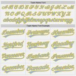 Customizable Authentic Baseball Jersey with Personalized Name and Number - White Light Blue Pinstripe Personalized White