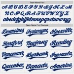 Custom Navy Baseball Jersey with Personalized Name & Number - White Light Blue Pinstripe Design Personalized White Light