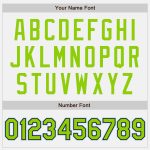 Customizable Baseball Jersey - White Light Blue Pinstripe Neon Green-Black - Personalize with Name & Number Personalized
