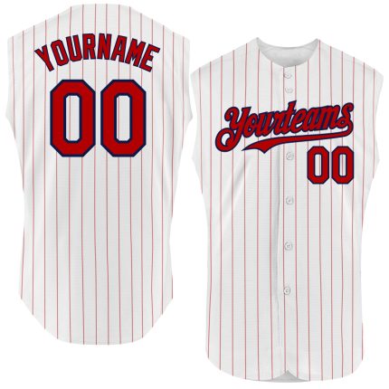 Custom Sleeveless Baseball Jersey with Personalized Name and Number - White Light Blue Pinstripe Steel Gray Personalized