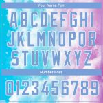 Custom Basketball Jersey with Personalized Name & Number, 3D Sky Clouds Design in Light Blue-Purple Watercolor Style Personalized