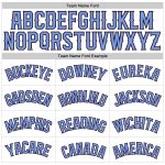 Custom Name Number Basketball Jersey - Personalized White Light Blue Purple Throwback Edition Personalized White Light Blue-Purple