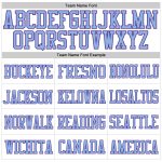 Personalized Light Blue Purple Mesh Football Jersey Authentic Design Personalized White Light Blue-Purple Mesh Authentic