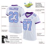 Personalized Light Blue Purple Mesh Football Jersey Authentic Design Personalized White Light Blue-Purple Mesh Authentic