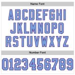 Custom Name Number Football Jersey - Personalized White Light Blue-Purple Mesh Authentic Design Personalized White Light