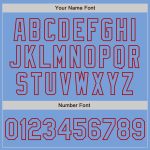 Custom Name and Number Authentic Split Fashion Baseball Jersey - Personalized White Light Blue Red Design Personalized White