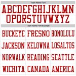 Customizable Mesh Football Jersey - Personalized White Light Blue-Red Team Name & Number Personalized White Light Blue-Red